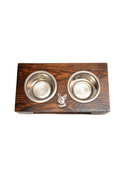 Art - Dog Art-Dog Suport dreptunghiular din lemn pentru două boluri de câine,...