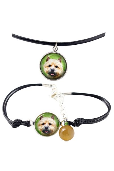 Art - Dog Set colier și brățară Norwich Terrier Art-Dog cu fotografie de câine