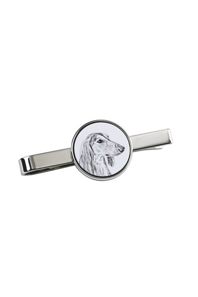 Art - Dog Art-Dog Agrafă de cravată Saluki cu imprimeu de câine - Metal rezis...