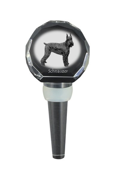 Art - Dog Dop de sticlă din cristal Art-Dog, Schnauzer cu gravură de câine