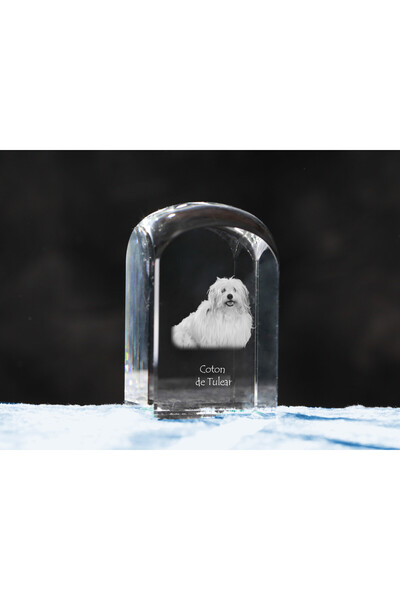 Art - Dog Prespapier de cristal Art-Dog Coton de Tulear cu gravură de câine -...