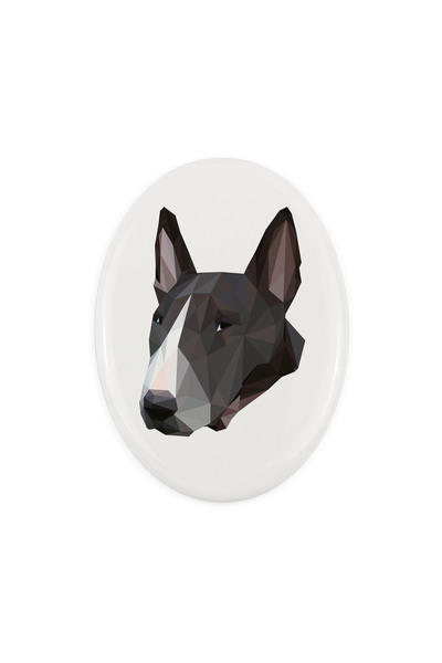 Art - Dog Placă ceramică decorativă Art-Dog Bull Terrier cu design geometric ...