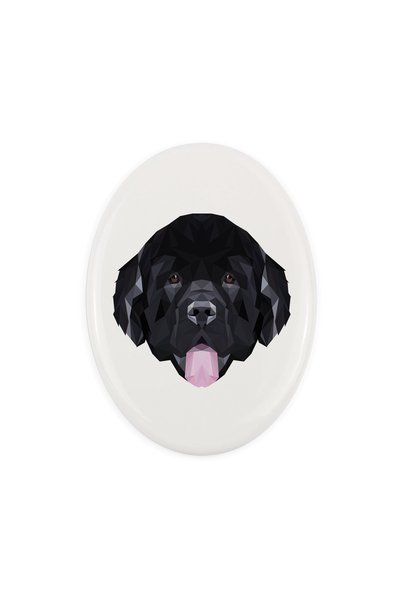 Art - Dog Placă ceramică decorativă Art-Dog Newfoundland cu design geometric ...