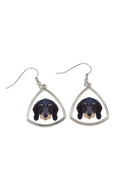 Art - Dog Cercei Art-Dog Dachshund cu portret geometric de câine - Bijuterii ...