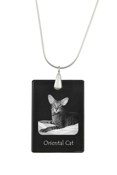 Art - Dog Colier cu pandantiv de cristal Art-Dog pe lanț placat cu argint, cu...