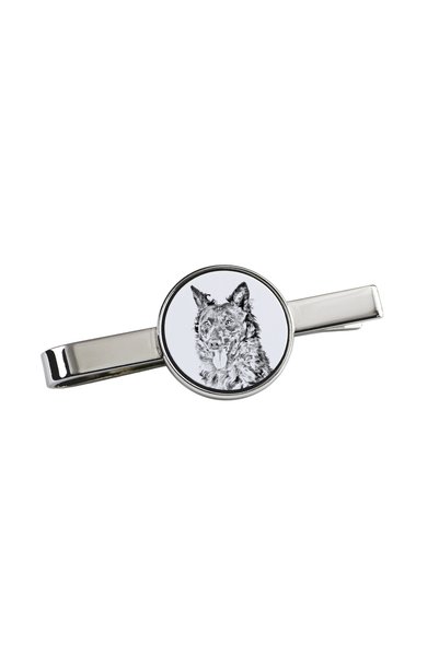 Art - Dog Art-Dog Agrafă de cravată Mudi cu imprimeu de câine - Metal reziste...
