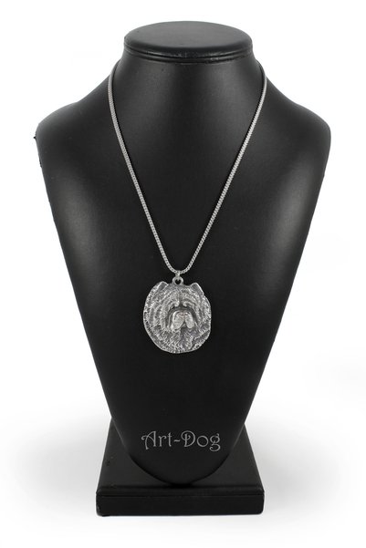 Art - Dog Colier Art-Dog Chow Chow placat cu argint - Pandantiv cap de câine ...