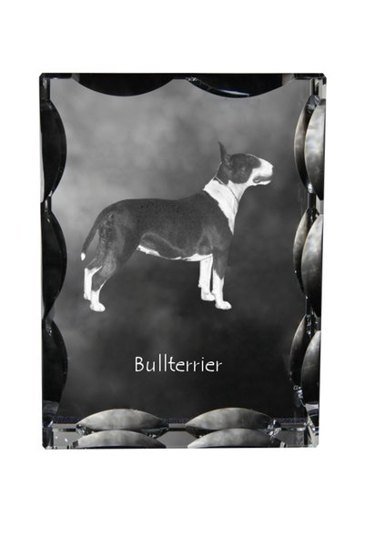 Art - Dog Art-Dog Cristal dreptunghiular cu margini decorative, Bull Terrier ...