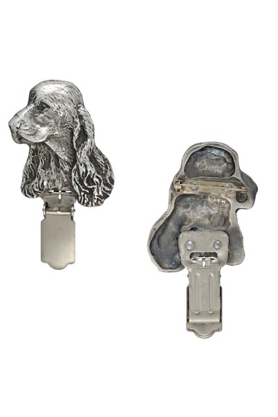 Art - Dog Art-Dog Cocker Spaniel Englez, Broșă cu Clip, Suport Număr pentru E...