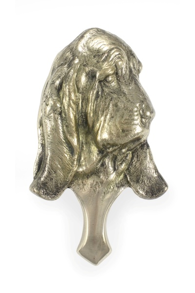 Art - Dog Art-Dog Basset Hound Ciocănel de ușă din alamă lustruită - Cap de c...