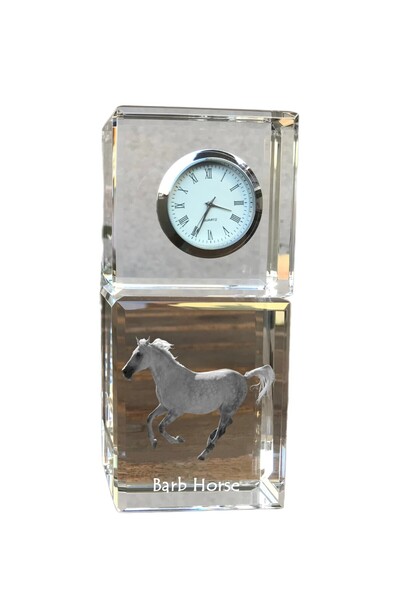 Art - Dog Ceas de cristal Art-Dog Barb Horse, de masă, cu gravură de cal