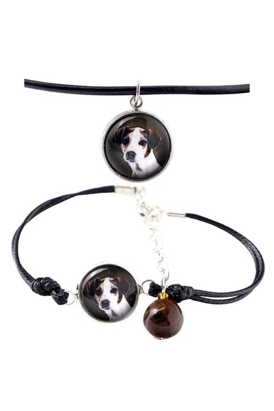 Art - Dog Set colier și brățară Art-Dog Jack Russell Terrier cu fotografie de...