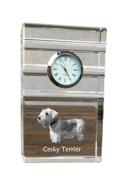 Art - Dog Ceas de cristal Art-Dog Cesky Terrier, de masă, cu gravură de câine