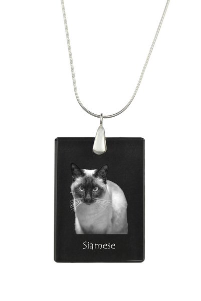 Art - Dog Colier cu pandantiv de cristal Art-Dog pe lanț placat cu argint, pi...