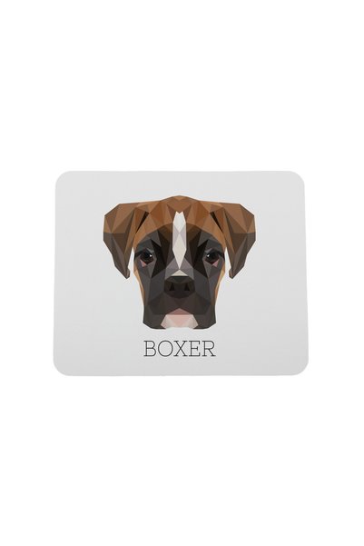 Art - Dog Covoraș de mouse Art-Dog Boxer cu design geometric cu câine și text...