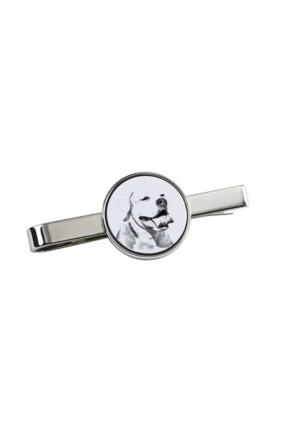 Art - Dog Art-Dog Agrafă de cravată Bulldog American cu imprimeu de câine - M...