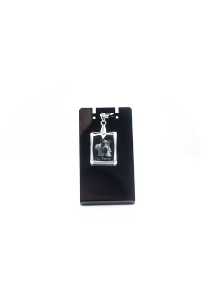 Art - Dog Colier cu pandantiv de cristal Art-Dog Wire Fox Terrier, cu gravură...