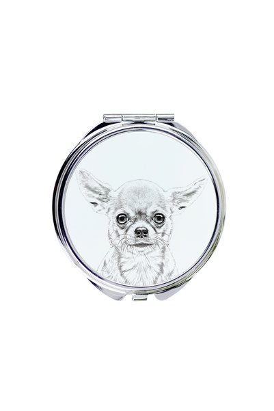 Art - Dog Art-Dog Oglindă de buzunar Chihuahua cu păr scurt, cu imprimeu de c...