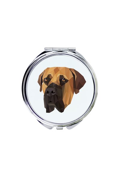 Art - Dog Art-Dog Oglindă de buzunar Boerboel cu design geometric cu câine - ...