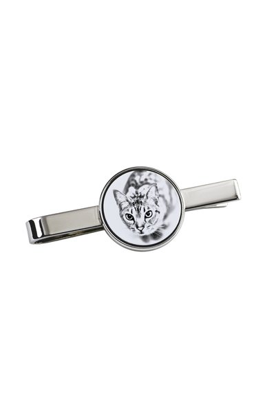 Art - Dog Art-Dog Agrafă de cravată Ocicat cu imprimeu pisică - Metal reziste...