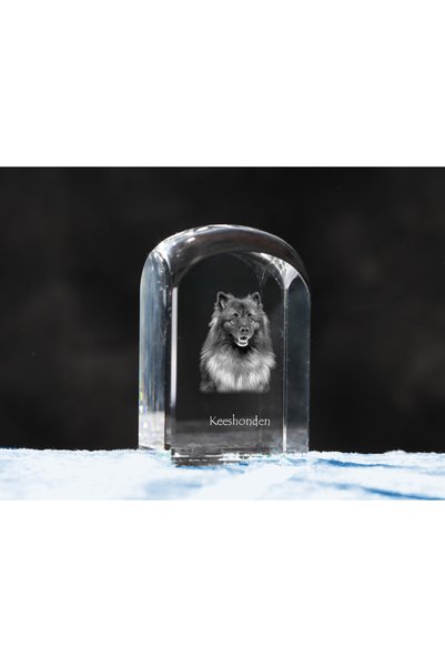 Art - Dog Prespapier de cristal Art-Dog Keeshond cu gravură de câine - Crista...