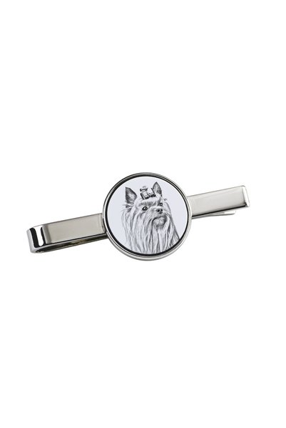 Art - Dog Art-Dog Agrafă de cravată Yorkshire Terrier cu imprimeu de câine - ...