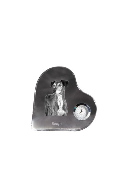 Art - Dog Ceas de cristal Art-Dog Saluki în formă de inimă, cu gravură de câine