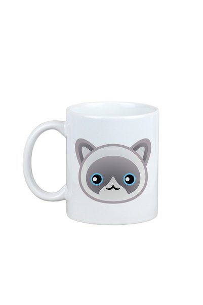 Art - Dog Cană Art-Dog Ragdoll cu ilustrație de pisică - Cană ceramică de 330...