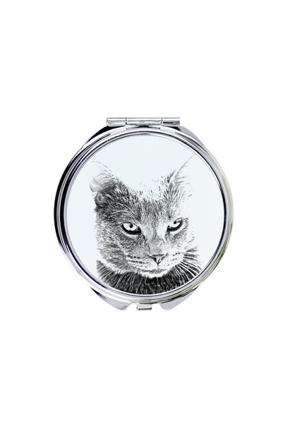 Art - Dog Art-Dog Oglindă de buzunar Chartreux cu imprimeu pisică - Oglindă d...