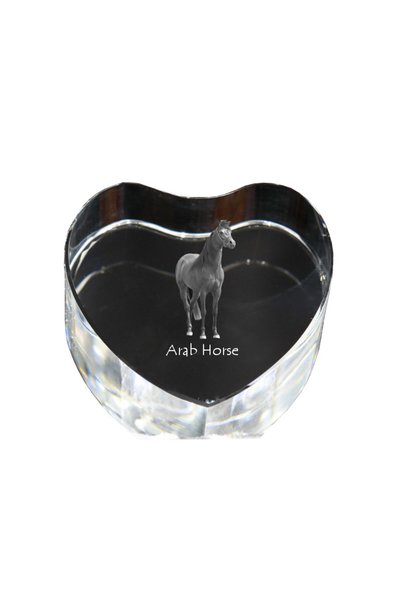 Art - Dog Prespapier Inimă de Cristal Art-Dog, Cal Arab cu Gravură de Cal - C...
