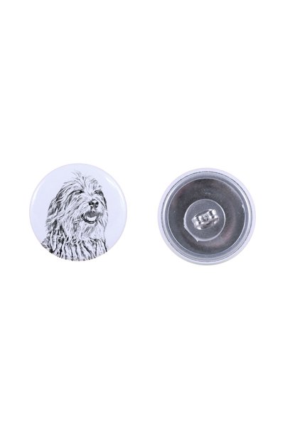 Art - Dog Cercei rotunzi Art-Dog cu câine Bergamasco - Metal acoperit cu folie