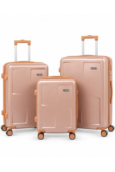 VORTA 3-Piece Luggage Set - 20"/24"/28" ABS Material | Lightweight | Combinat...
