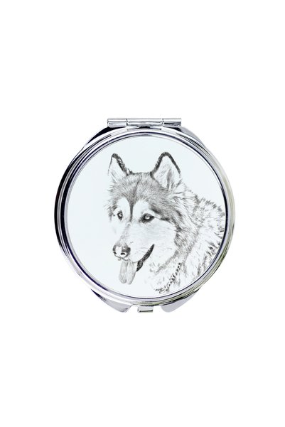 Art - Dog Art-Dog Oglindă de buzunar cu imprimeu de câine, Alaskan Malamute -...