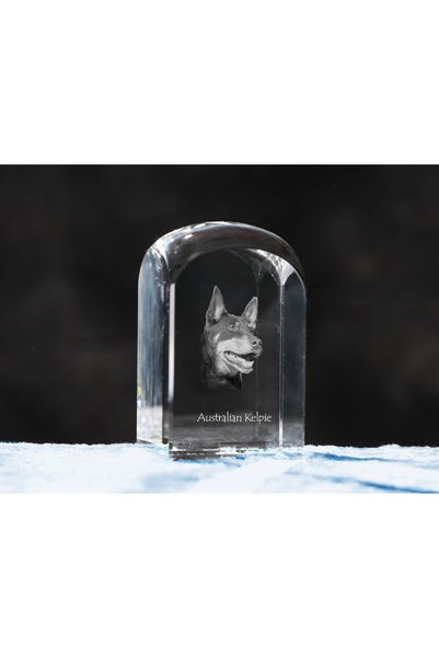Art - Dog Prespapier de cristal Art-Dog, Kelpie australian cu gravură de câin...