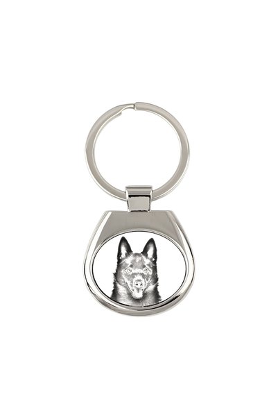 Art - Dog Breloc Art-Dog Schipperke cu imprimeu de câine - Stil schiță cu cre...