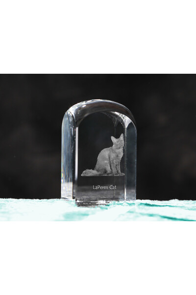 Art - Dog Prespapier de cristal Art-Dog LaPerm cu gravură pisică - Cristal op...