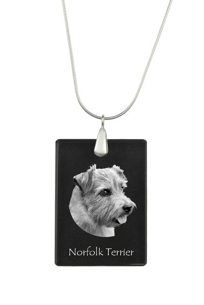 Art - Dog Colier cu pandantiv de cristal Art-Dog pe lanț placat cu argint, No...