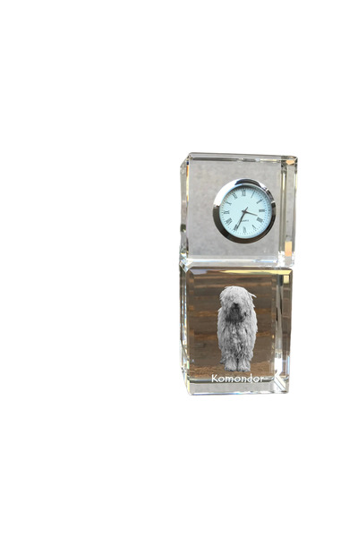 Art - Dog Ceas de cristal Art-Dog Komondor, de masă, cu gravură de câine