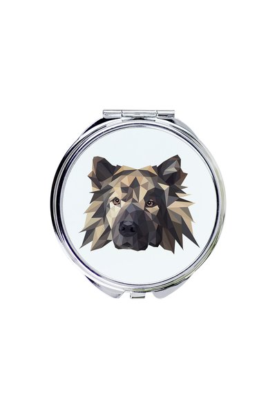 Art - Dog Art-Dog Oglindă de buzunar Eurasier cu design geometric cu câine - ...