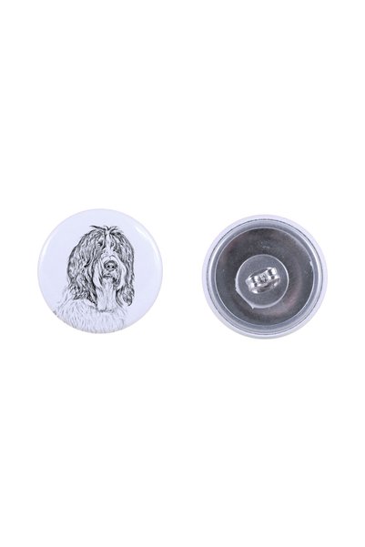 Art - Dog Cercei rotunzi Art-Dog Schapendoes cu imagine de câine - Metal acop...