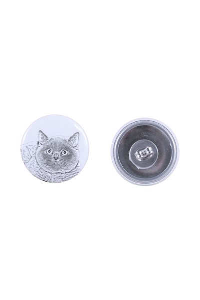 Art - Dog Cercei rotunzi Art-Dog cu pisică britanică de talie scurtă - Metal ...