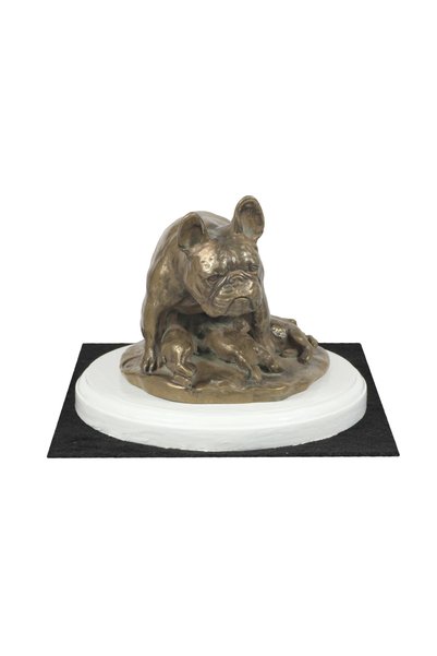 Art - Dog Figurină din bronz turnat la rece Art-Dog Bulldog Francez pe bază d...