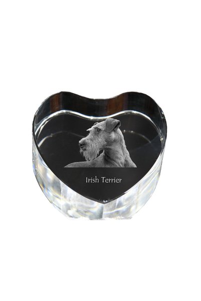 Art - Dog Prespapier Inimă de Cristal Art-Dog cu Terrier Irlandez și Gravură ...