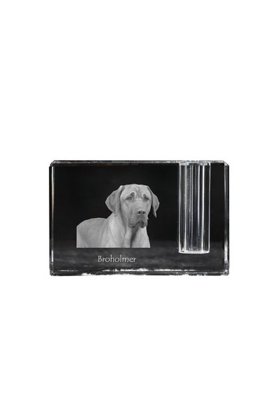 Art - Dog Suport de pixuri din cristal Art-Dog Black and Tan Coonhound cu gra...
