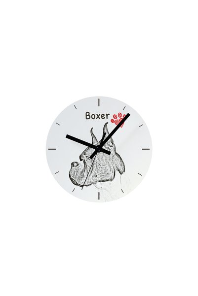 Art - Dog Ceas de perete Art-Dog Boxer cu imprimeu de câine - Cadran din MDF,...