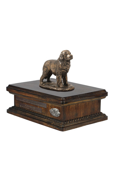 Art - Dog Art-Dog Newfoundland - Urnă comemorativă din lemn