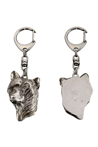 Art - Dog Art-Dog Câine Crestat Chinezesc - Breloc placat cu argint cu un câi...