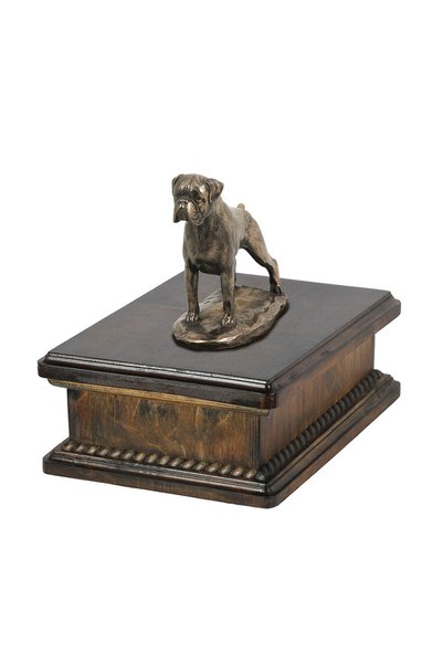 Art - Dog Art-Dog Boxer - Urnă comemorativă din lemn - Design 2636