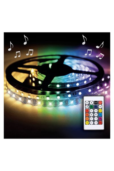 Lamba Bandă LED RGBIC 3m cu USB și Telecomandă, 90 LED-uri și Sincronizare Mu...