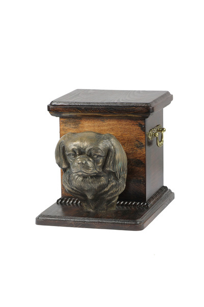 Art - Dog Art-Dog Tibetan Spaniel - Urnă comemorativă din lemn